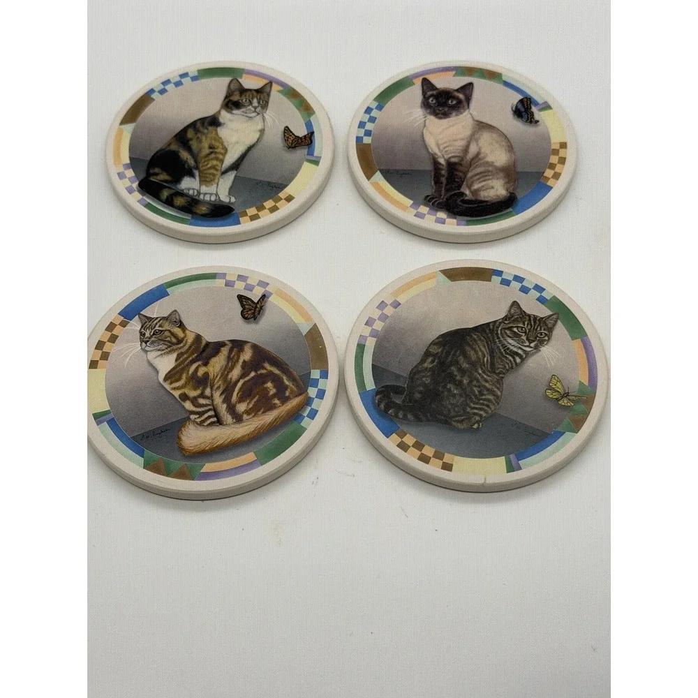 Conimar Naturestone Absorbent Coasters 4 Pack with holder